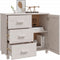 vidaXL - Dressoir - HAMAR - 90x40x80 - cm - massief - grenenhout - wit