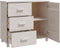 vidaXL - Dressoir - HAMAR - 90x40x80 - cm - massief - grenenhout - wit