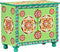 vidaXL - Dressoir - handgeschilderd - 70x35x60 - cm - mangohout - meerkleurig