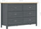vidaXL - Dressoir - Hill - 125x40x80 - cm - massief - grenenhout - grijs