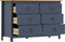 vidaXL - Dressoir - Hill - 125x40x80 - cm - massief - grenenhout - grijs