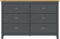 vidaXL - Dressoir - Hill - 125x40x80 - cm - massief - grenenhout - grijs