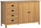 vidaXL - Dressoir - Hill - 130x40x80 - cm - massief - grenenhout - honingbruin