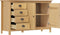 vidaXL - Dressoir - Hill - 130x40x80 - cm - massief - grenenhout - honingbruin