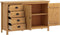 vidaXL - Dressoir - Hill - 130x40x80 - cm - massief - grenenhout - honingbruin