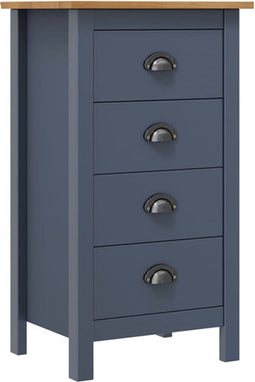 vidaXL - Dressoir - Hill - 46x35x80 - cm - massief - grenenhout - grijs