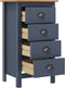vidaXL - Dressoir - Hill - 46x35x80 - cm - massief - grenenhout - grijs