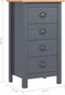 vidaXL - Dressoir - Hill - 46x35x80 - cm - massief - grenenhout - grijs