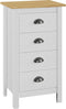 vidaXL - Dressoir - Hill - 46x35x80 - cm - massief - grenenhout - wit