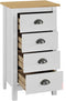 vidaXL - Dressoir - Hill - 46x35x80 - cm - massief - grenenhout - wit