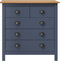 vidaXL - Dressoir - Hill - 79x40x80 - cm - massief - grenenhout - grijs