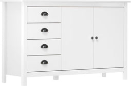 vidaXL - Dressoir - Hill - 79x40x80 - cm - massief - grenenhout - wit