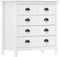vidaXL - Dressoir - Hill - 79x40x80 - cm - massief - grenenhout - wit