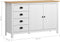 vidaXL - Dressoir - Hill - 79x40x80 - cm - massief - grenenhout - wit