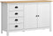 vidaXL - Dressoir - Hill - 79x40x80 - cm - massief - grenenhout - wit