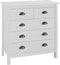 vidaXL - Dressoir - Hill - 79x40x80 - cm - massief - grenenhout - wit