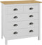 vidaXL - Dressoir - Hill - 79x40x80 - cm - massief - grenenhout - wit