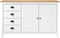 vidaXL - Dressoir - Hill - 79x40x80 - cm - massief - grenenhout - wit