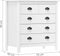 vidaXL - Dressoir - Hill - 79x40x80 - cm - massief - grenenhout - wit