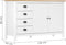 vidaXL - Dressoir - Hill - 79x40x80 - cm - massief - grenenhout - wit