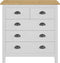 vidaXL - Dressoir - Hill - 79x40x80 - cm - massief - grenenhout - wit