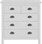 vidaXL - Dressoir - Hill - 79x40x80 - cm - massief - grenenhout - wit