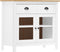 vidaXL - Dressoir - Hill - Range - 90x40x80 - cm - massief - grenenhout - wit