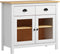 vidaXL - Dressoir - Hill - Range - 90x40x80 - cm - massief - grenenhout - wit