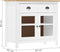 vidaXL - Dressoir - Hill - Range - 90x40x80 - cm - massief - grenenhout - wit