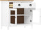 vidaXL - Dressoir - Hill - Range - 90x40x80 - cm - massief - grenenhout - wit