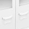vidaXL - Dressoir - industrieel - 105x35x62 - cm - metaal - en - glas - wit