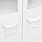 vidaXL - Dressoir - industrieel - 105x35x62 - cm - metaal - en - glas - wit