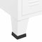 vidaXL - Dressoir - industrieel - 105x35x62 - cm - metaal - en - glas - wit