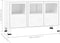 vidaXL - Dressoir - industrieel - 105x35x62 - cm - metaal - en - glas - wit