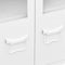 vidaXL - Dressoir - industrieel - 105x35x62 - cm - metaal - en - glas - wit
