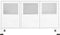 vidaXL - Dressoir - industrieel - 105x35x62 - cm - metaal - en - glas - wit