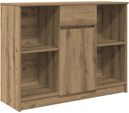 vidaXL - Dressoir - lade - 101x35x76 - cm - spaanplaat - artisanaal - eikenkleurig