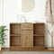 vidaXL - Dressoir - lade - 101x35x76 - cm - spaanplaat - artisanaal - eikenkleurig