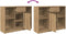 vidaXL - Dressoir - lade - 101x35x76 - cm - spaanplaat - artisanaal - eikenkleurig