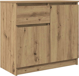 vidaXL - Dressoir - lade - 71x35x65 - cm - spaanplaat - artisanaal - eikenkleurig