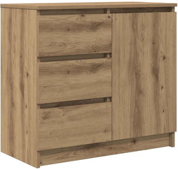 vidaXL - Dressoir - lade - 71x35x65 - cm - spaanplaat - artisanaal - eikenkleurig