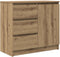 vidaXL - Dressoir - lade - 71x35x65 - cm - spaanplaat - artisanaal - eikenkleurig