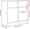 vidaXL - Dressoir - lade - 80x34x76 - cm - spaanplaat - artisanaal - eikenkleurig