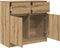vidaXL - Dressoir - lade - 80x34x76 - cm - spaanplaat - artisanaal - eikenkleurig