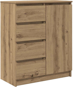 vidaXL - Dressoir - lades - 71x35x84 - cm - spaanplaat - artisanaal - eikenkleurig