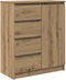 vidaXL - Dressoir - lades - 71x35x84 - cm - spaanplaat - artisanaal - eikenkleurig
