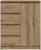 vidaXL - Dressoir - lades - 71x35x84 - cm - spaanplaat - artisanaal - eikenkleurig