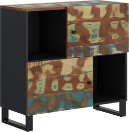 vidaXL - Dressoir - met - 2 - deuren - 80x33x75 - cm - massief - gerecycled - hout