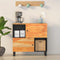 vidaXL - Dressoir - met - 2 - deuren - 80x33x75 - cm - massief - acaciahout