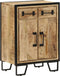 vidaXL - Dressoir - met - 2 - lades - 53x31x72 - cm - massief - mangohout - en - ijzer